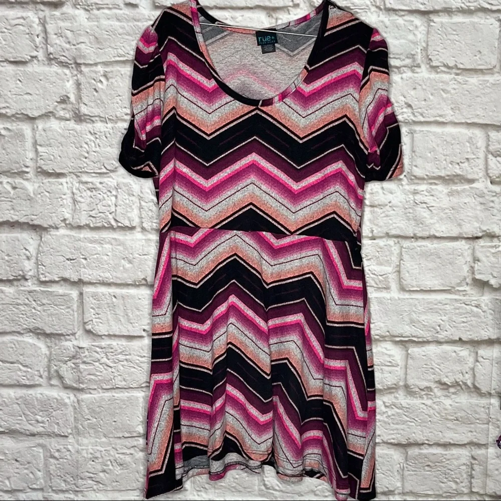 Rue 21 Sweater Dress Women's Plus Purple Gray Size 1X Rue 21 Sweater Dress Women's Plus Purple Gray Size 1X